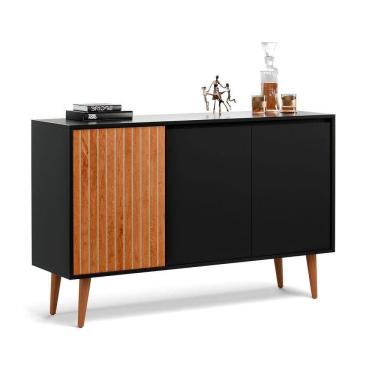 Imagem de Buffet Aparador Sala De Estar E Jantar Star Preto - Moveisaqui