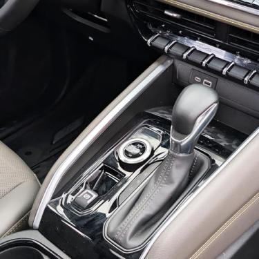 Imagem de BORUIEN Capa de botão 4WD para Chevy Colorado 2024 2025 2026 acessórios internos capa de interruptor de tração nas quatro rodas console central decoração de anel de alumínio (prata, modelos 2WD)