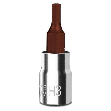 Imagem de BLACKROBOT Soquete de broca hexagonal de 3 mm, soquete de chave Allen H3 de 1/4 polegada, métrico, totalmente polido, cabeça de aço S2 feita para reparo