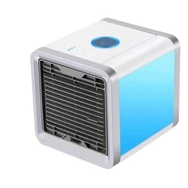 Imagem de Mini Ar Condicionado Portátil Air Cooler Climatizador Umidificador Com Luz Led Usb