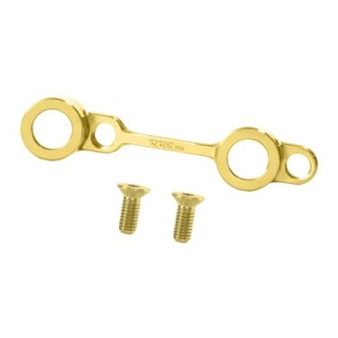 Imagem de Colaxi Adaptador, conversor, peça de reparo e manutenção para freio a disco de bicicleta de estrada; suporte de montagem para pinça de freio a disco, Dourado 5.1x1.1cm