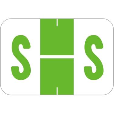 Imagem de 240 peças de etiquetas de pasta de arquivos, alfabeto, guias de índice de código de cores alfabéticas compatíveis com Smead 2,5 cm x 1-1/5.1 cm Barkley/Sycom FABKM - Adesivos Alpha compatíveis com a