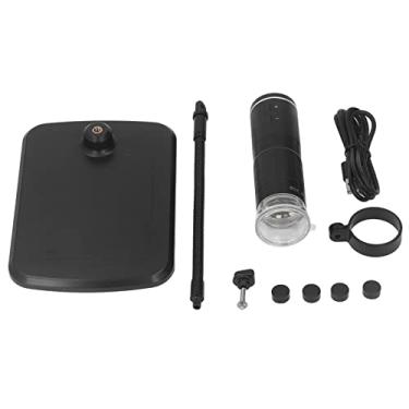 Imagem de Microscópio digital sem fio Ampliação de 50X a 1000X Câmera portátil de inspeção portátil com tela Wifi de 2 MP 8 LEDs reguláveis ​​para smartphones Computadores Documentação de