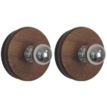 Imagem de 2 ganchos magnéticos resistentes para organização, ganchos de madeira versáteis e elegantes para pendurar ferramentas, cordas de mangueiras de jardim, utensílios de cozinha em armazéns, cruzeiros