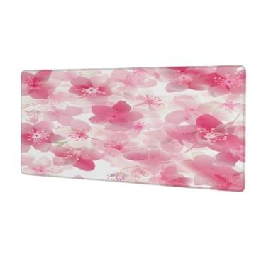 Imagem de Tapete de mouse moderno rosa grande à prova d'água para computador estendido tapete protetor de mesa antiderrapante base de borracha para escritório, computador, teclado, laptop e mesa de casa, mouse