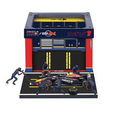 Imagem de Diorama Garagem de Pit-Stop Oracle Red Bull Racing RB20 - Max Verstappen #1 - 1/43 - Formula 1 2024 - Bburago