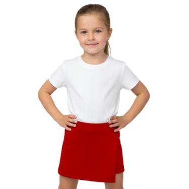 Imagem de Short Saia Infantil Helanca Vermelho Tamanho 01