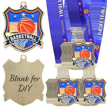 Imagem de Loetere Medalhas de prêmio 12/24/36 peças de 6,5 cm a granel com fita de pescoço Troféu de Vencedor Esportivo para Torneios de Equipes de Natal Prêmio Presente Participação Competição Festa Favorita