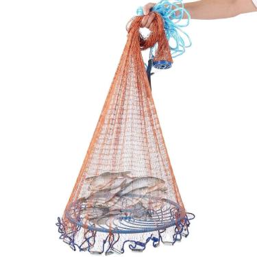 Imagem de Tarrafa Chinesa Rede Pesca Multifilamento Pescaria Peixe Robalo Lambari Camarao Siri Ciriguejo Mar Rio Açude Lago