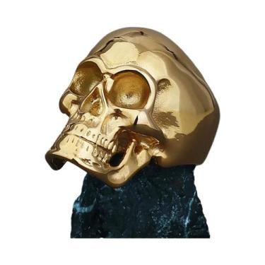 Imagem de Anel De Aço Inoxidável Retro Com Caveira Para Homens, Acessórios De Mo