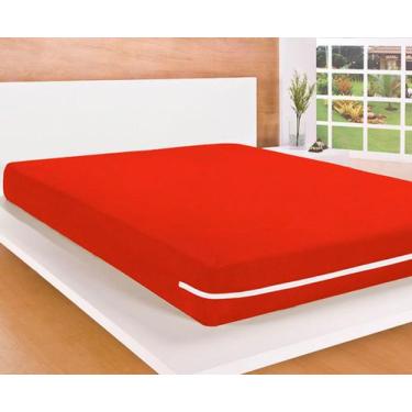 Imagem de Capa Para Colchão Casal Em Malha Gel 30cm Com Zíper - Malucassim, VERM