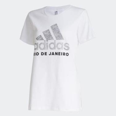 Imagem de Camiseta Rj Scrawl Adidas Feminina-Feminino