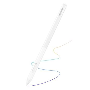 Imagem de MoKo Capa para Apple Pencil Pro e Apple Pencil 2ª geração, capa protetora de silicone transparente, acessórios compatíveis com carregamento magnético iPencil e toque duplo, branca