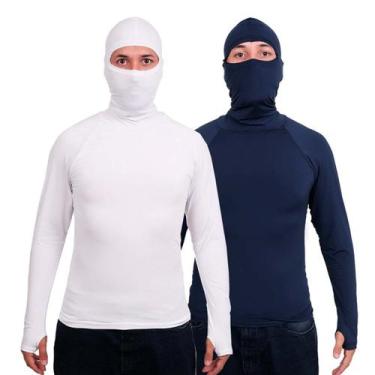 Imagem de Kit 2 Camisa Segunda Pele Masculina Térmica - USUP, Branco, Azul marin