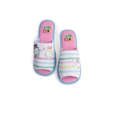 Imagem de Pantufa Bia Listras - Turma Da Bia, Rosa, 29A30, Feminino