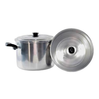 Imagem de Conjunto Forma Pudim Banho Maria E Panela 2x1 Alumínio 20cm