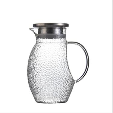 Imagem de 1 conjunto de pote de água simples chaleira de suco doméstico chaleira fria de vidro pote de água e copo 1 pote 2 xícaras (cor: estilo 1) (estilo 1)