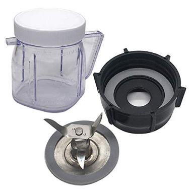 Imagem de Lâmina de substituição para triturador de gelo 4961 com mini copo de 1 xícara 4937, compatível com liquidificadores Oster Fusion, liquidificadores Osterizer e liquidificador de 5 xícaras de mistura