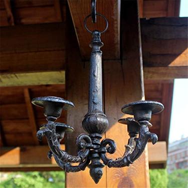 Imagem de Suporte de castiçal decorativo decoração de pendurar retrô suporte de vela criativo à luz de velas romântico adereço de jantar decoração de restaurante (cor: multicolorido tamanho: tamanho livre)