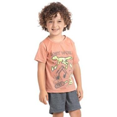 Imagem de Pijama Menino de Dinossauro Brilha no Escuro - Izitex-Masculino