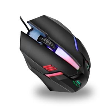 Imagem de Mouse Gamer com fio USB MS-62 com LED RGB 1200 DPI para PC Notebook e Console Gamer Ergonomiico