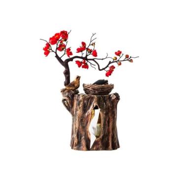 Imagem de Capa de caixa de lenços de papel multifuncional organizador de mesa reutilizável suporte de caixa de lenços faciais para escritório em casa, dispensador de papel decorativo (vermelho)