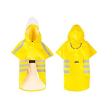 Imagem de Capa De Chuva Refletiva Impermeável E À Prova De Vento Para Cães Com C