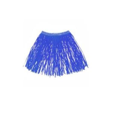Imagem de Saia Ráfia Neon 40cm Laranja - Festa Carnaval - Genérico, Azul