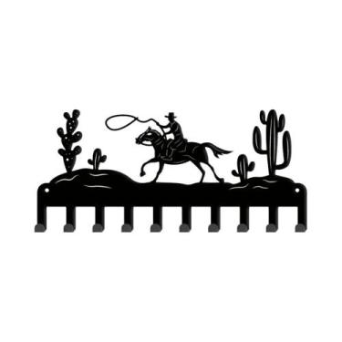 Imagem de Cabideiro De Parede Multifuncional De Ferro Com Design De Gato Fofo, G