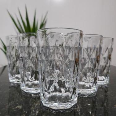 Imagem de Conjunto de Copos de Vidro Cristal Diamond 350ml ENVIO IMEDIATO - LYOR