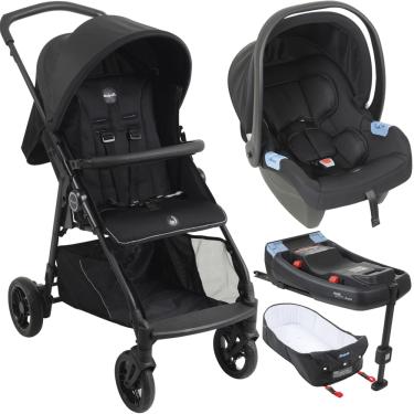 Imagem de Carrinho Moises Bebe Conforto Base ISOFIX Burigotto Lui 22 Grafite
