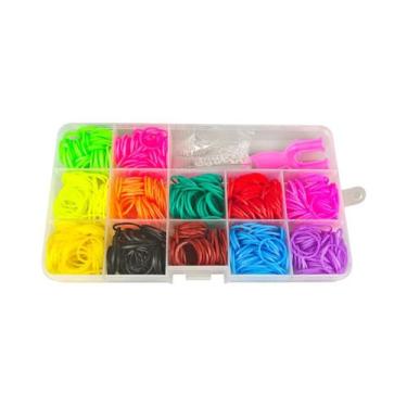 Imagem de Kit De Pulseiras DIY Com Elásticos Coloridos Para Crianças, Desenvolvi