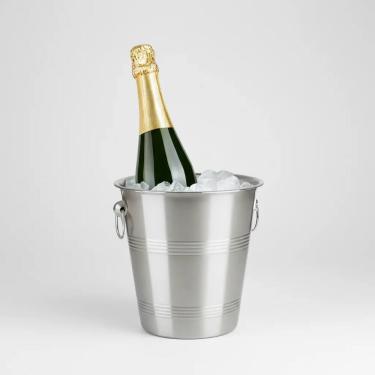 Imagem de Balde Gelo Champagne Cerveja Bebidas Cozinha Inox Premium Cinza Inox Polido