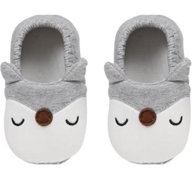 Imagem de Pantufa Infantil Antiderrapante Super Macia Tamanho 20/21 Buba, Cinza