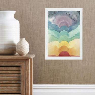 Imagem de Quadro Decorativo Chakras - Aquarela 33X24Cm - Com Vidro