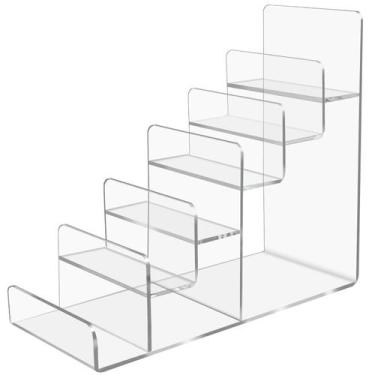 Imagem de Exhibidor de billeteras y organizador de bolsos acrílico de 6 niveles 