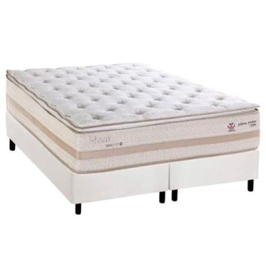 Imagem de Conjunto Box Queen: Colchão Molas Herval Maxspring Real + Base CRC Cor