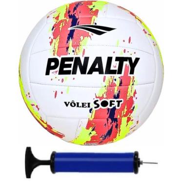 Imagem de Bola Vôlei Penalty Soft X + Bomba de Ar, Rosa
