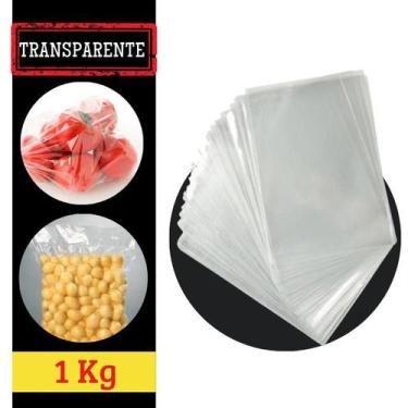 Imagem de Saco plástico transparente para embalagem tamanhos diversos PE Virgem 