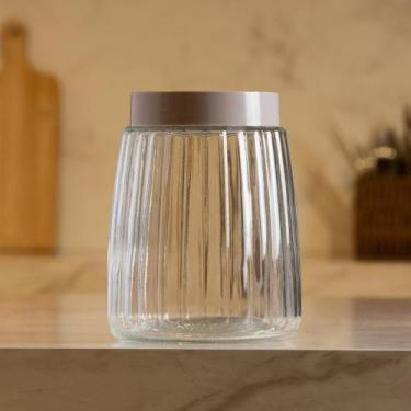 Imagem de Pote com Tampa Bege 790ml Vidro - Lyor