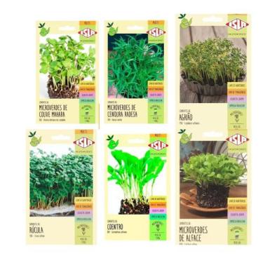 Imagem de Kit Fácil x6 Sementes Brotos Microverdes Isla