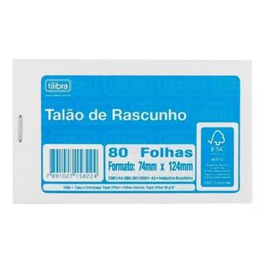 Imagem de Talão Rascunho com Serrilha - 80 Folhas (Pacote com 20 unidades) - Til