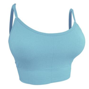 Imagem de Top Com Bojo Removível Alça Fina Super Confortável Academia COR:LARANJ