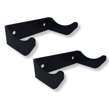 Imagem de 2 Suportes Para Garrafa De Vinho Aço Robusto Fixo De Parede Adega Vert