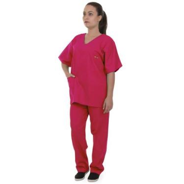 Imagem de Pijama Cirúrgico 100% Algodão Rosa - Artipé - ARTIPE ORTOPEDICOS E ESP