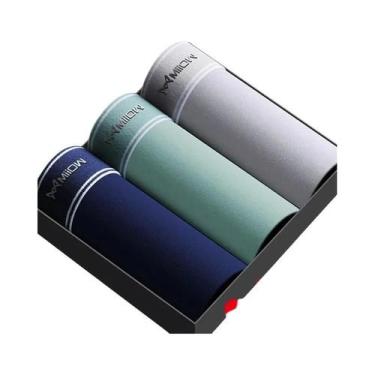 Imagem de Cuecas Boxer Antibacterianas De Grafeno Respiráveis Para Homens, 3 Peç