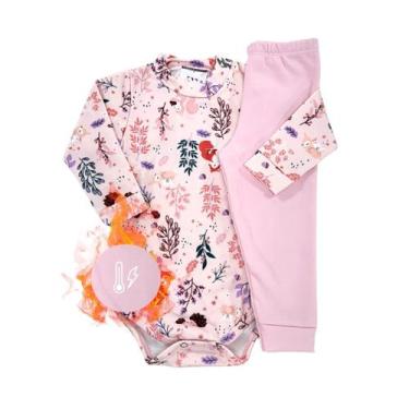 Imagem de Conjunto Body Calça Infantil Térmico Segunda Pele Peluciado - Pettenat