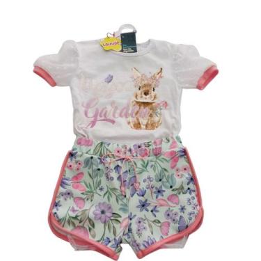 Imagem de Conjunto Menina Lausalê Baby look e short, Rosa, 12