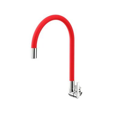 Imagem de Torneira de Parede para Cozinha Galiflex Cromado/Red - Docol, Vermelho