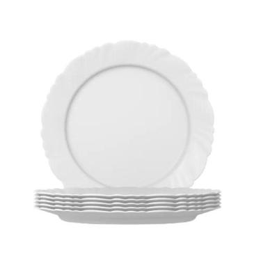 Imagem de Conjunto De Pratos 6 Peças Rasos Pétala Nadir Opaline 25,5cm 